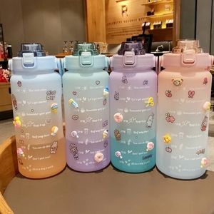 SPORT WATER BOTTLE OMBRE WITH THE STICKERS FREE SHIPPING.